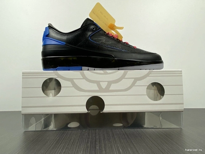 Retro 2 Jordan SP DJ4375-004 Off-White Low Black Blue 0729